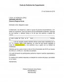 Modelo de Carta de Solicitud de Capacitación