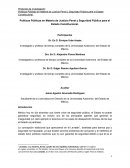 Políticas Públicas en Materia de Justicia Penal y Seguridad Pública para el Estado Constitucional