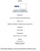 CAMBIO DE CARRERA Y BENEFICIO DE LA BIBLIOTECA