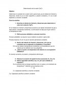 Determinar el cociente de la razón Cp/Cv para el aire, por el método de Clement y Desormes, donde Cp es el calor especifico a presión constante y Cv es el calor especifico a volumen constante