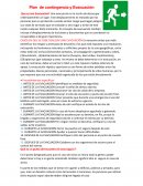 Plan de contingencia y Evacuación