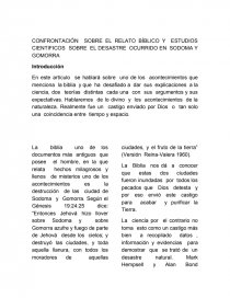 EL RELATO BÍBLICO Y ESTUDIOS CIENTIFICOS SOBRE EL DESASTRE OCURRIDO EN SODOMA Y GOMORRA. Página 1