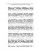 REGLAMENTO DE TRANSPARENCIA DE INFORMACIÓN Y DISPOSICIONES APLICABLES A LA CONTRATACIÓN CON USUARIOS DEL SISTEMA FINANCIERO