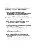 Preguntas sobre el conocimiento profesional