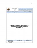 MANUAL DE NORMAS Y PROCEDIMIENTOS ADMINISTRATIVOS PARA LA EMPRESA