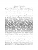 Ensayo Aprender a aprender