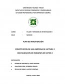 TALLER Y MÉTODOS DE INVESTIGACIÓN I