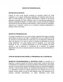 DECRETOS PRESIDENCIALES