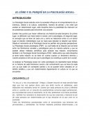 EL CÓMO Y EL PORQUÉ DE LA PSICOLOGÍA SOCIAL