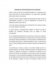 SISTEMAS DE COSTEO BASADOS EN ACTIVIDADES. Página 1