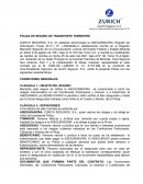 PÓLIZA DE SEGURO DE TRANSPORTE TERRESTRE