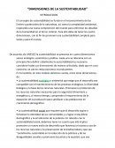 Dimensiones de la sustentabilidad