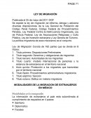 MODALIDADES DE LA MIGRACION DE EXTRANJEROS EN MÉXICO