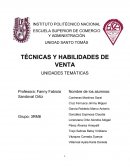 TÉCNICAS Y HABILIDADES DE VENTA UNIDADES TEMÁTICAS