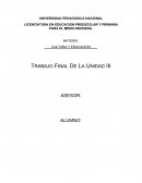 CULTURA Y EDUCACION TRABAJO FINAL DE LA UNIDAD III