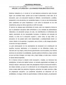 ANÁLISIS: LA PLANEACIÓN Y LOS GRANDES PROBLEMAS EDUCATIVOS