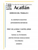 EL CONTRATO COLECTIVO ANTECEDENTES HISTORICOS