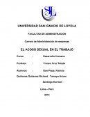 El acoso sexual en el trabajo