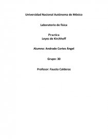 Practica Leyes de Kirchhoff. Página 1
