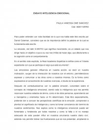 ENSAYO INTELIGENCIA EMOCIONAL AUTOCONCIENCIA EMOCIONAL:. Página 1