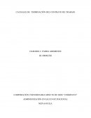 CAUSALES DE TERMINACIÓN DEL CONTRATO DE TRABAJO