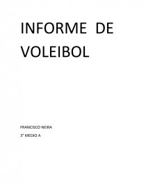 INFORME DE VOLEIBOL. Página 1