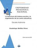 La estructura del sistema escolar y la organización de los centro educativos
