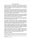 ¿Qué es enfoque de género?