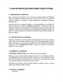 PLAN DE NEGOCIOS RESTORES YOUR FUTURE