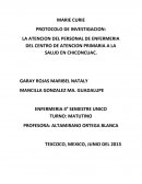 LA ATENCION DEL PERSONAL DE ENFERMERIA DEL CENTRO DE ATENCION PRIMARIA A LA SALUD EN CHICONCUAC.