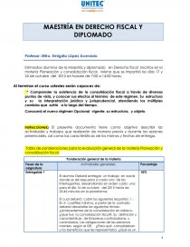 Instrucciones del curso de planeación fiscal. Página 1