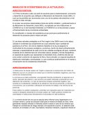 MANEJO DE ECOSISTEMAS EN LA ACTUALIDAD