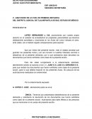 LOPEZ HERNANDEZ y CIA, promoviendo por nuestro propio derecho