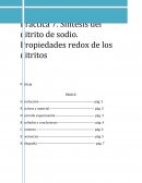 Síntesis de nitrito de sodio