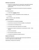 Tipos de empresas. Definición de producción
