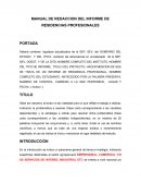 MANUAL DE REDACCION DEL INFORME DE RESIDENCIAS PROFESIONALES