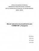 Instructivo de procedimiento para “CORMETUR” y flujograma