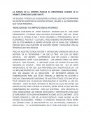 LA FUERZA DE LA OPINION PUBLICA ES IRREVERSIBLE CUANDO SE LE PERMITE EXPRESARSE LIBRE MENTE