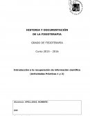 Historia y Documentación de la Fisioterapia