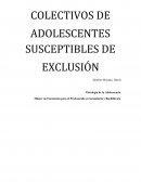 Colectivos de adolescentes en riesgo de exclusión