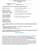 EXAMEN DE ESPAÑOL 5º GRADO