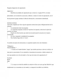 Preguntas diagnostico de capacitación. Página 1