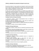 Los Criterios para la evaluación de un ensayo