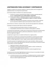 LEGITIMACION PARA ACCIONAR Y CONTRADECIR. Página 1