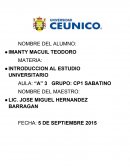 INDUCCION AL ESTUDIO UNIVERSITARIO