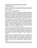 EN QUE CONSISTE LA INSEGURIDAD DE LA SEGURIDAD SOCIAL EN COLOMBIA