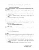 ESTRUCTURA DE LA DOCUMENTACIÓN ADMINISTRATIVA