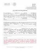 Acta Circunstanciada de Hechos