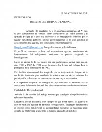 INTERCALADO. DERECHO DEL TRABAJO O LABORAL. Página 1