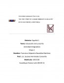Educación oral y escrita - Actividad integradora
